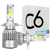 2 шт C6-H4, 36W, LED лампы для авто Оригинал / Галогенные лампы для фар / Автолампы