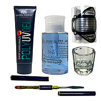 Стартовий набір для нарощування нігтів полігелем Global Fashion №1