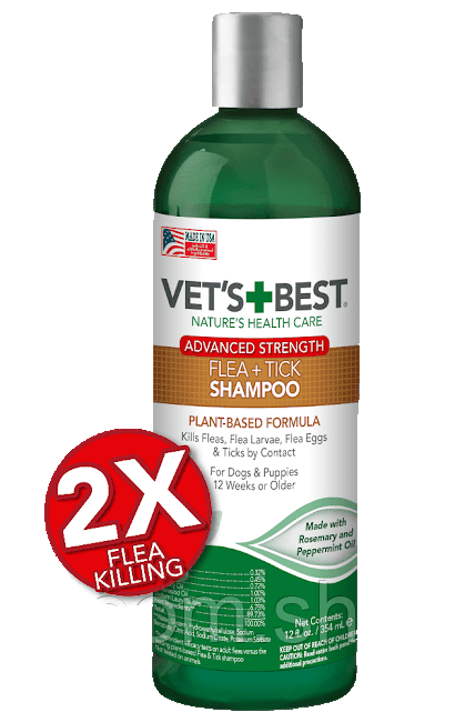 Шампунь для собак профілактика від бліх та кліщів Vet's Best Flea Tick Shampoo-355 мл