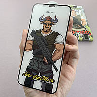 Защитное стекло для iPhone X / Xs OX Warrior матовое полноэкранное стекло на телефон айфон х / хс черное