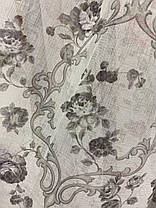 Тюль батист кущова троянда - сірий, фото 4