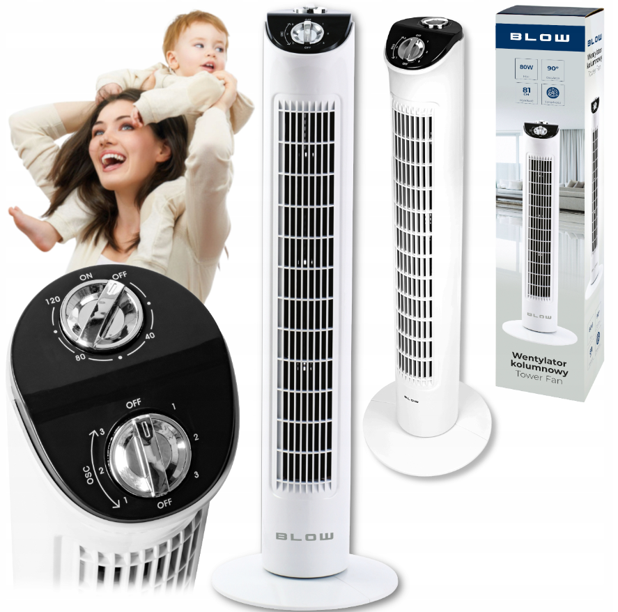 Вентилятор колонный Blow Tower Fan белый (Польша) (ID1878411727), цена