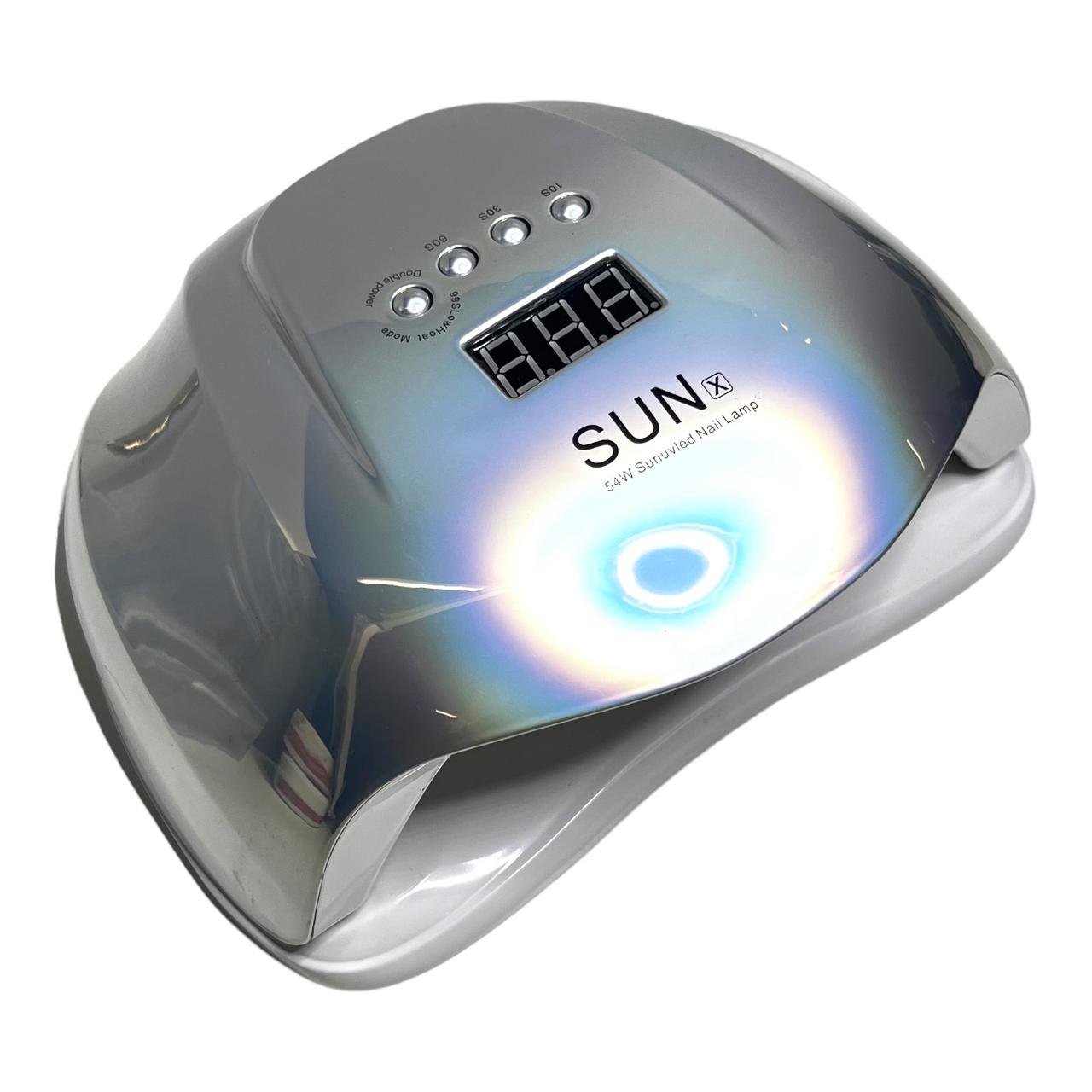 Лампа UV+LED для нігтів Sun X 54вт, голограма срібло