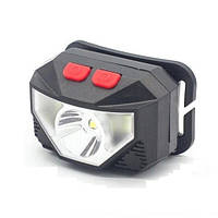 Налобний ліхтарик JY-108 CREE XPE + 2хCOB Micro USB