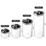 Набір ємностей для сипучих продуктів FOOD Storage Container Set 7 шт (SH020066), фото 5