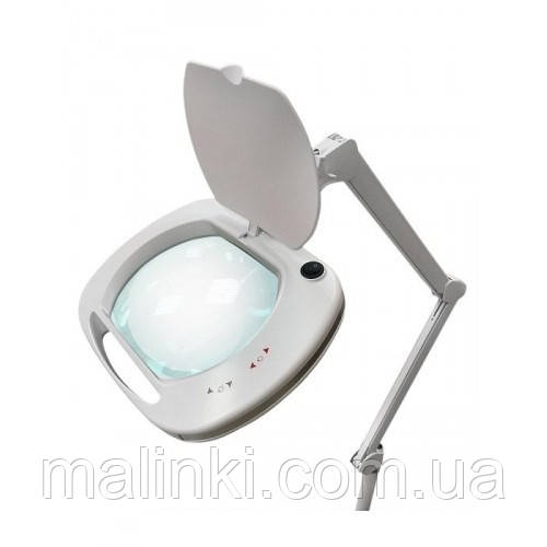 Збільшувальна лампа-лупа CQ-6030 LED - 5 діоптрій 1-12W з двома регулюваннями яскравості холодне/тепле світло, фото 1