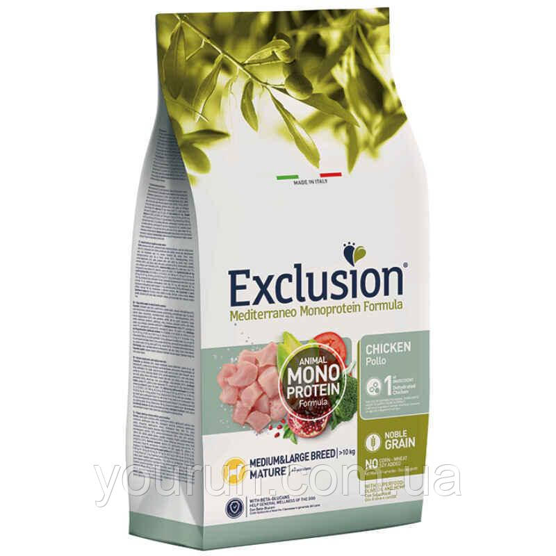 Exclusion Mature Chicken Medium&Large Breed корм для літніх собак середніх/великих порід із зайвою вагою 3 кг