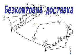 Захист двигуна Nissan Note (2005-2013) (захист двигуна Нісан Ноте) Кольчуга