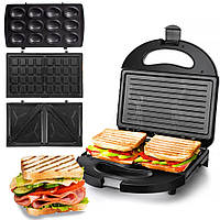 Сэндвичница 4 в 1 Grant ST-780, 1400W / Бутербродница на кухню / Мультимейкер для еды