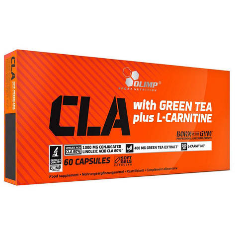 OLIMP CLA with Green Tea plus L-Carnitine Sport Edition (60 caps), фото 1