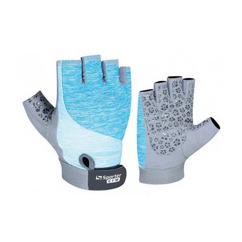 Sporter Weightlifting Gloves Grey-Blue (M size), фото 1