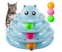 Интерактивная игрушка для кота, башня с шариками Purlov 21837