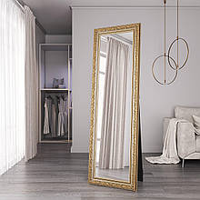 Дзеркало підлогове 176х56 в золотій рамі Black Mirror в повний зріст для передпокою
