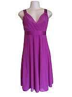 XS-S Сиреневое платье hobbs из натурального шелка с вышивкой бисером, б-у вечернее платье.