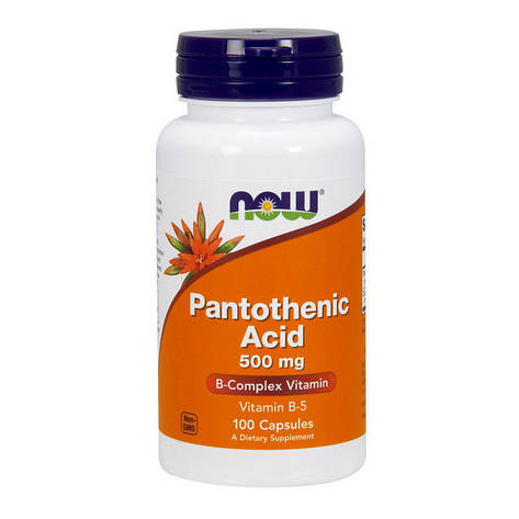 NOW Pantothenice Acid 500 mg (100 caps), фото 1