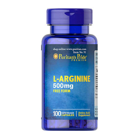Puritan's Pride L-Arginine 500 mg (100 caps), фото 1