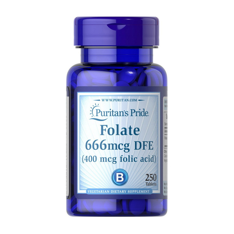 Puritan's Pride Folate 666 mcg DFE (Folic Acid 400 mcg) (250 tablet)
