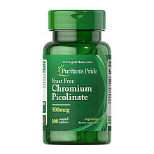 Puritan's Pride Chromium Picolinate 500 mcg Yeast Free (100 tablets)