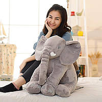 Велика м'яка плюшева іграшка Слон з Ікеа сірий 60 см