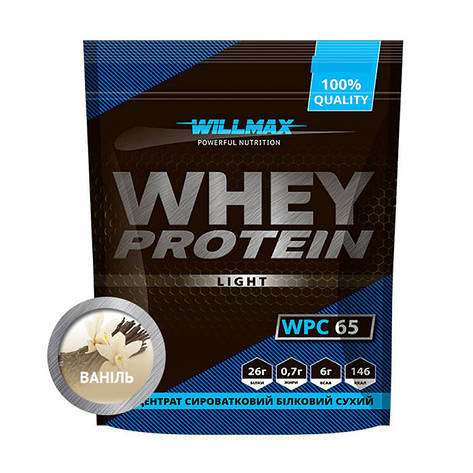 Концентрат сироваткового білка Willmax Whey Protein 65 1 kg, фото 1
