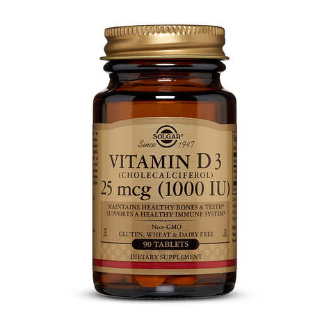 Vitamin D3 25 mcg (1000 IU) (90 tab), фото 1
