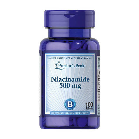 Puritan's Pride Niacinamide 500 mg (100 tab), фото 1