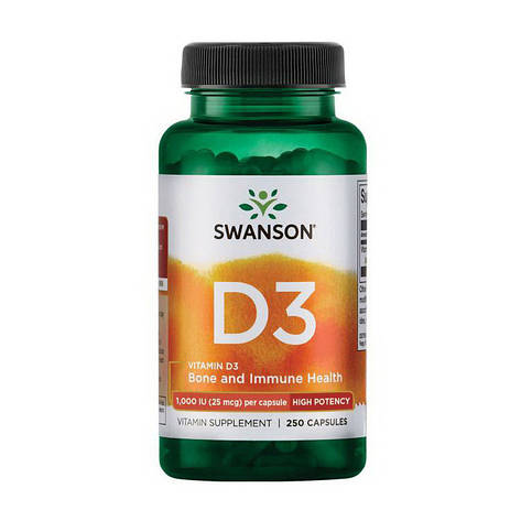 D3 1000 IU 25 mcg (250 caps), фото 1