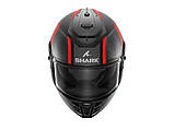 Мотошолом Shark Spartan RS Carbon Shawn MAT чорно-червоний, фото 2