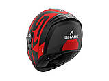 Мотошолом Shark Spartan RS Carbon Shawn MAT чорно-червоний, фото 3