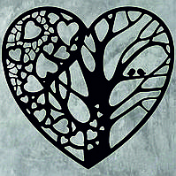 Декоративное настенное Панно «Дерево сердце» Деревянное декоративное панно, панно картина подарок