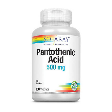 Pantothenic Acid 500 mg (250 veg caps), фото 1