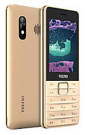 Мобільний телефон TECNO T454 2.8" на 2SIM карти, батарея 1500mAh, Колір  Champagne Gold