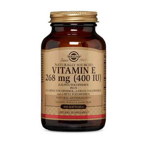 Vitamin E 268 mg natural (400 IU) (100 softgels), фото 1