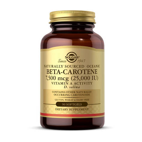 Beta-Carotene 7,500 mcg (25,000 IU) oceanic (90 softgels), фото 1