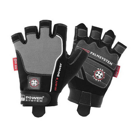 Mans Power Gloves Grey 2580GR (M size), фото 1