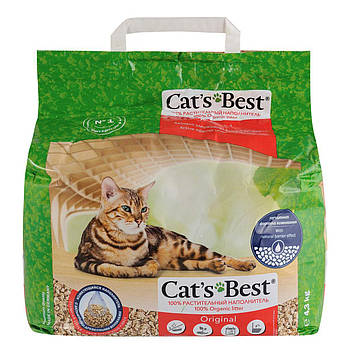 Деревний наповнювач для котячого туалету Cat's Best Original 10 л/4.3 кг (грудкується)
