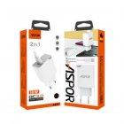 Мережевий зарядний пристрій Aspor A822 Fast Charger (USB/3A/18W)- білий, фото 2