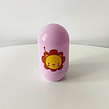 Дитячий гігієнічний набір 4 предмети ножиці + пилка + кусачки + пінцет "Лев" MEGAZayka Рожевий, фото 2