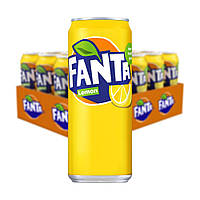 Напій Fanta Lemon жб, 24 банки х 330 мл