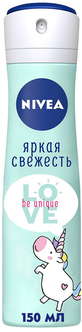 Антиперспірант NIVEA Love Be Unique Яскрава Свіжість з екстрактом лемонграсу 150 мл (4005900837400), фото 1