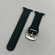 Силіконовий ремінець SP-05 для Apple Watch 42/44/45/49 mm  Чорний, фото 3