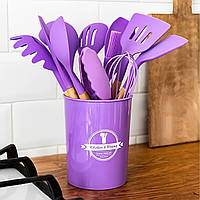 Набор кухонных принадлежностей 12шт Kitchen Set Фиолетовый / Комплект инструментов для кухни
