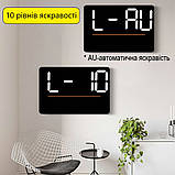Настінний електронний годинник Mids з дистанційним керуванням, термометр, гігрометр, календар., фото 4
