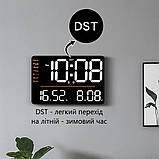 Настінний електронний годинник Mids з дистанційним керуванням, термометр, гігрометр, календар., фото 6