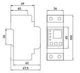 Однофазне реле контролю напруги та струму 63А з індикацією [p0690103] e.control.pro.vcm63 E.NEXT, фото 9
