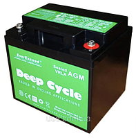 Акумулятор AGM 12 V, Вольт, В, 55 AH, Ah, А‧год, АКБ, VRLA, тяговий, глибокого розряду