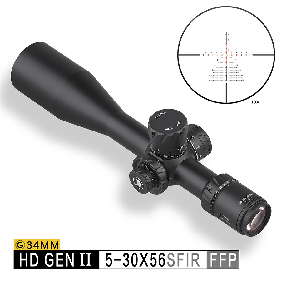 Оптичний приціл Discovery Optics HD/34 5-30X56 SFIR FFP Zero Stop Gen II