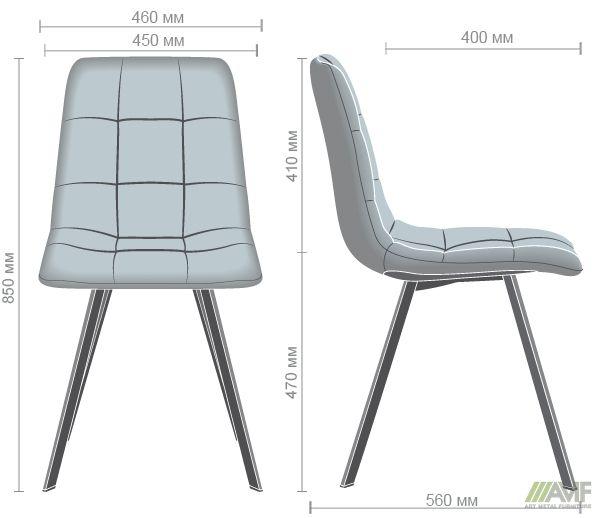 Стілець обідній кухонний Harlem чорний/велюр чорний