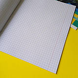 Зошит у клітинку,18 аркушів, кольорова обкладинка, LEADER, фото 3