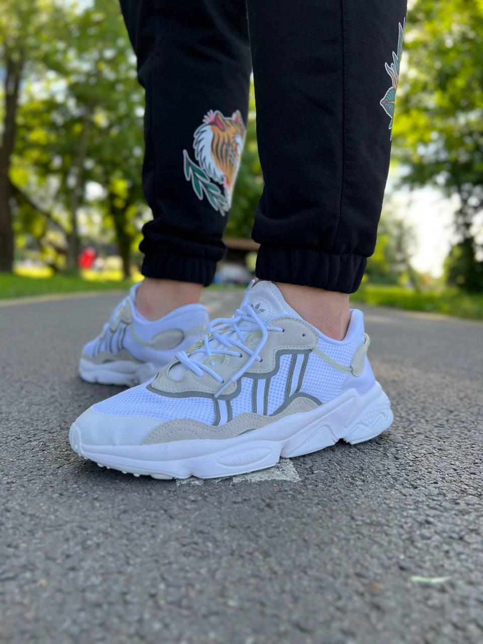 Кросівки чоловічі білі Adidas Ozweego Adiprene pride (00323)